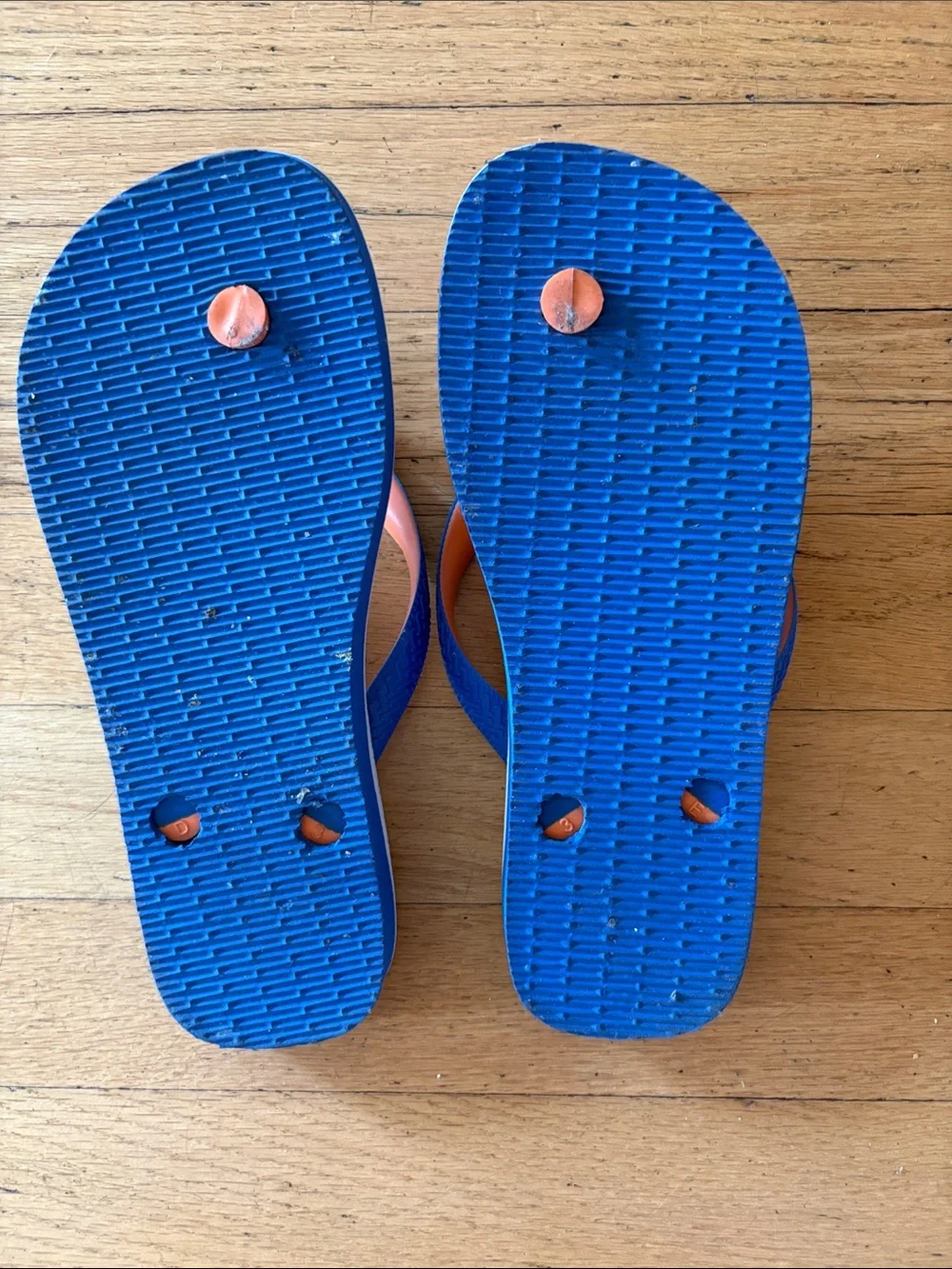 Havaianas Kids NASA Flip Flops - White with Blue & Orange Straps